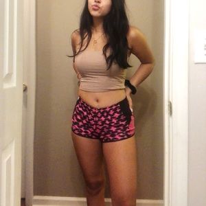 Really cute gently used pink and black nike shorts